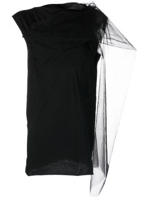 Βαμβακερή μπλούζα Rick Owens μαύρο