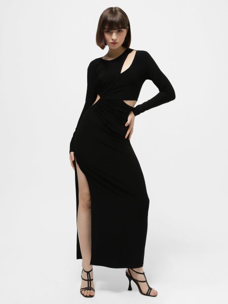 Довга сукня з віскози Cher '17 Intertop чорна