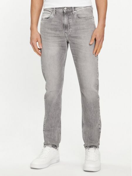 Slim fit priliehavé skinny fit džínsy Calvin Klein Jeans sivá