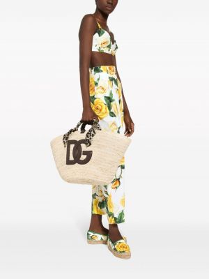 Shopper handtasche Dolce & Gabbana beige