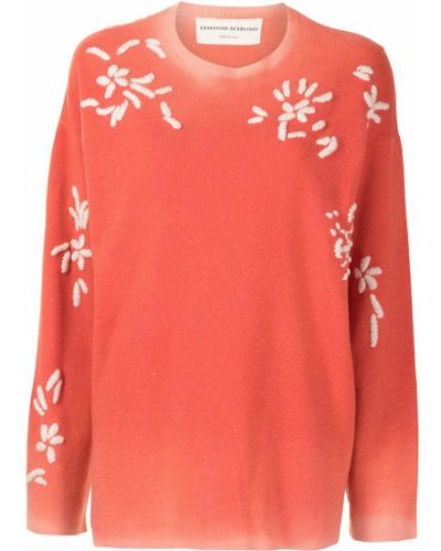 Džemper s cvjetnim printom Ermanno Scervino crvena