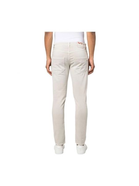 Pantalones de algodón con bolsillos Dondup blanco