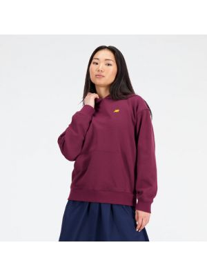 Fleece hoodie aus baumwoll New Balance rot
