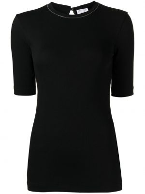 Bavlněné tričko Brunello Cucinelli černé