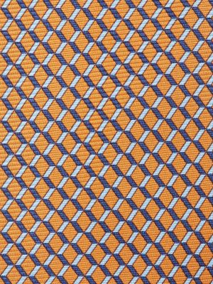 Corbata con estampado con estampado geométrico Ermenegildo Zegna naranja