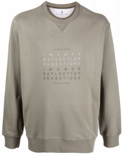 Sweatshirt Brunello Cucinelli grön