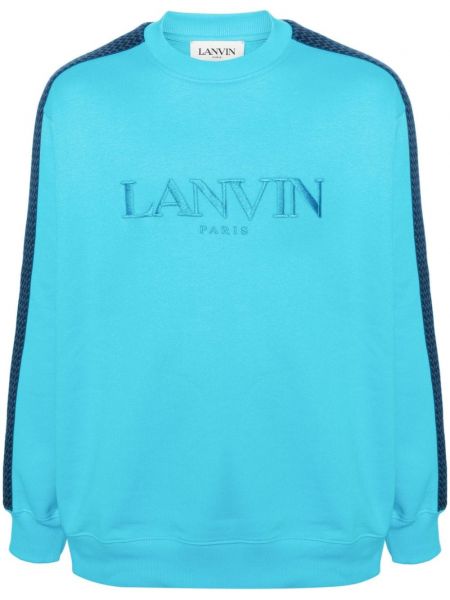 Kokvilnas garš sporta krekls Lanvin zils