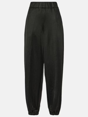 Pantaloni cu talie înaltă Jil Sander negru