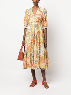 Kleid mit print ausgestellt Twinset orange