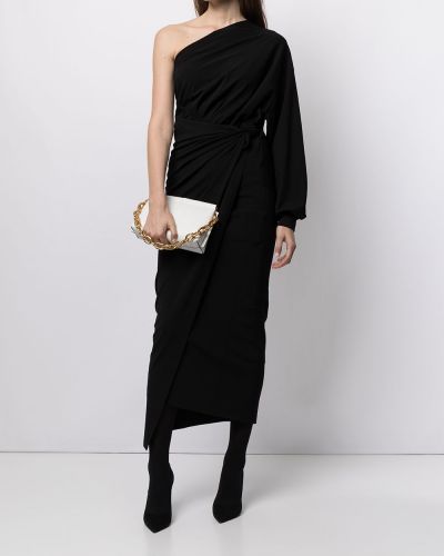 Asymetrické koktejlové šaty Balenciaga černé