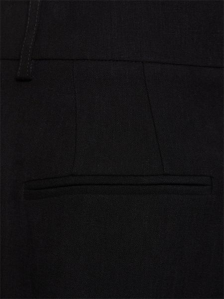 Pantalones de lino bootcut Michael Kors Collection negro
