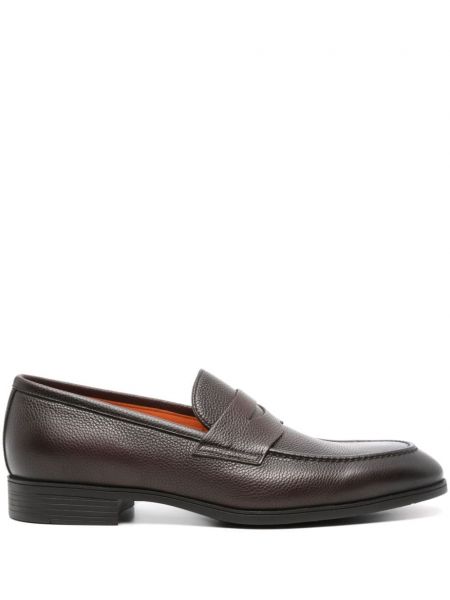 Læder loafers Santoni brun