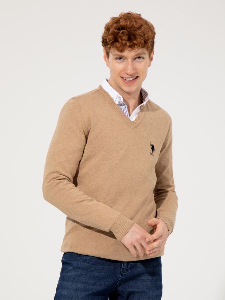 Меланжевый пуловер U.s. Polo