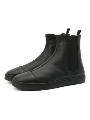 Кожаные ботинки Giorgio Armani черные