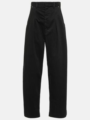 Bavlněné kalhoty s vysokým pasem relaxed fit Isabel Marant