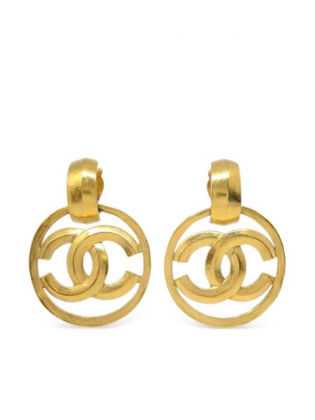 Boucles d'oreilles à boucle Chanel Pre-owned doré