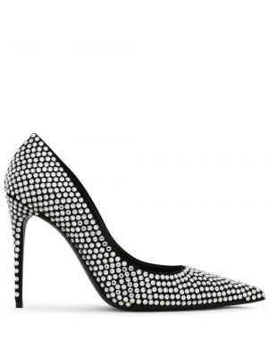 Полуотворени обувки с кристали Dolce & Gabbana черно