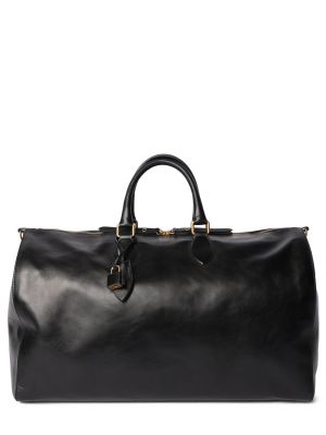 Usnjena nakupovalna torba Khaite črna