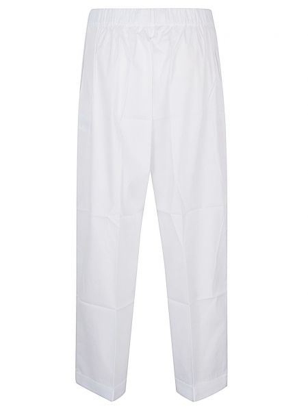 Pantaloni di cotone Liviana Conti bianco