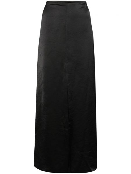Satenski suknja s prorezom Iro crna
