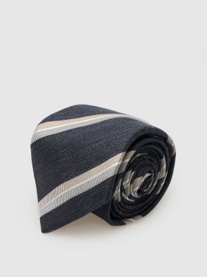 Смугаста шовкова краватка Brunello Cucinelli синя