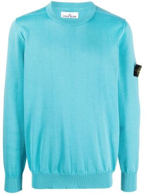 Sweatshirt mit rundhalsausschnitt mit print Stone Island blau