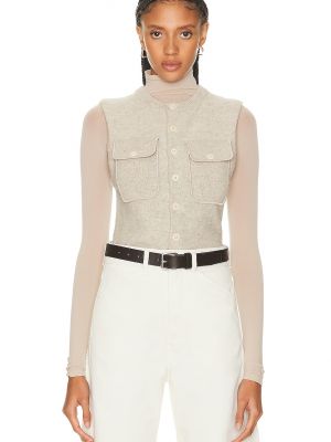 Кардиган Lemaire Sleeveless Fitted, Chalk