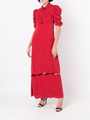 Hedvábné mini šaty Gloria Coelho červené