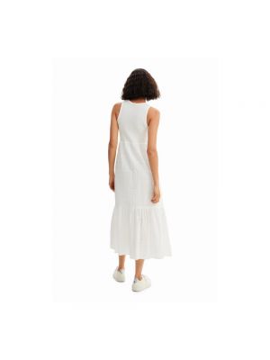 Sukienka midi bez rękawów Desigual biała