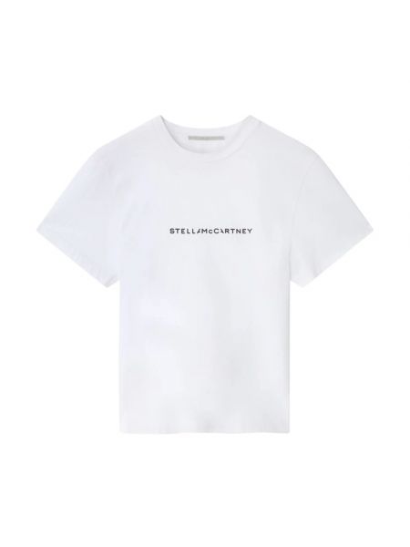 Jersey t-shirt aus baumwoll mit print Stella Mccartney weiß