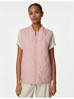 Prošívaná vesta Marks & Spencer růžová