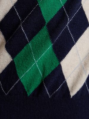 Sweter z dekoltem w serek Dunst niebieski