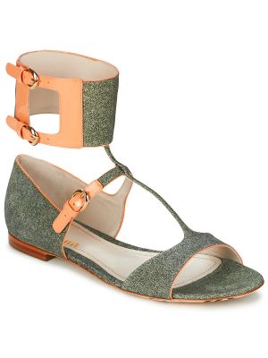 Zelené sandály John Galliano