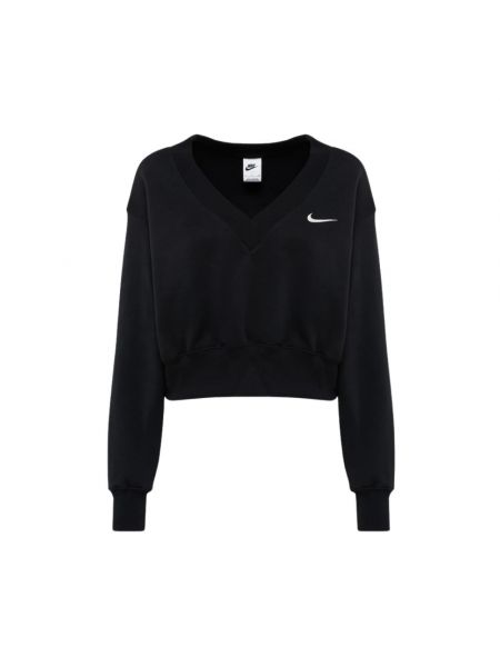 Sweatshirt mit stickerei mit v-ausschnitt Nike schwarz
