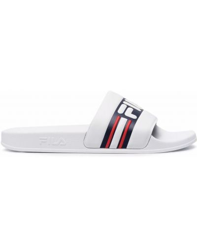 Trykt flip-flops Fila hvit