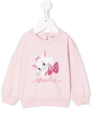 Monnalisa Felpa Marie con stampa rosa