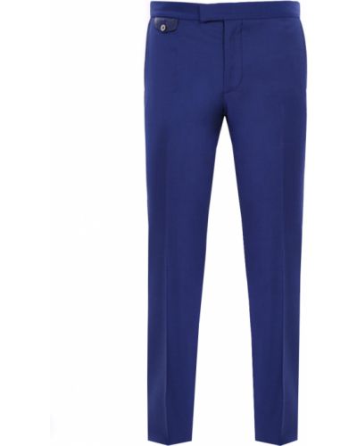 Шерстяные классические брюки Zilli синие