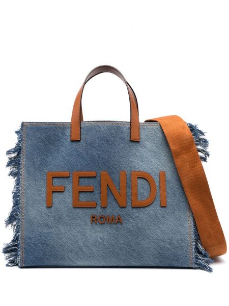 Shopper handtasche mit fransen Fendi