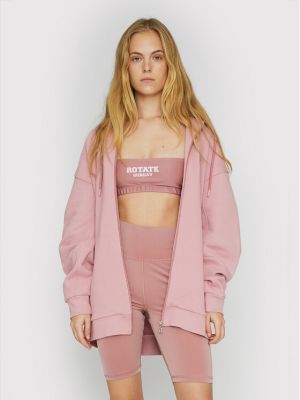 Relaxed fit sportinis džemperis Rotate rožinė