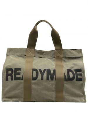 Pamučna shopper torbica s printom Readymade