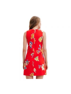 Mini vestido sin mangas de flores Desigual rojo