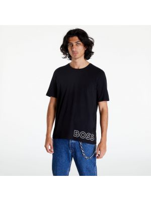 Βαμβακερή μπλούζα Hugo Boss μαύρο