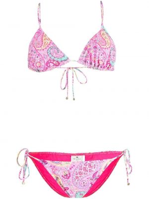 Bikini con stampa paisley Etro rosa