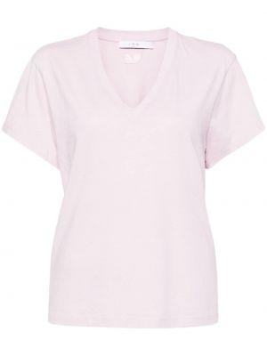 T-shirt à col v Iro rose