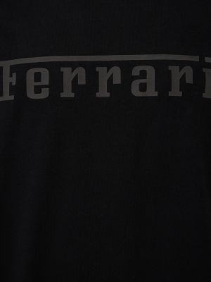 Camiseta de algodón de tela jersey oversized Ferrari negro