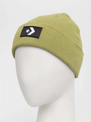 Dzianinowa czapka Converse zielona
