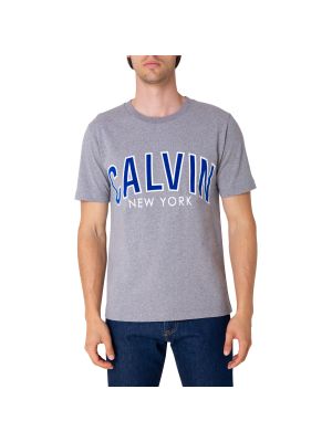 Polo marškinėliai Calvin Klein pilka