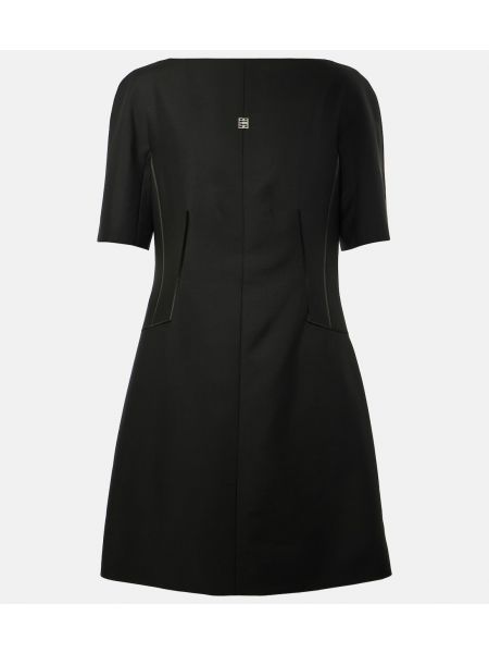Черное мохеровое шерстяное платье мини Givenchy