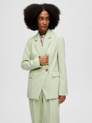 Giacca lunga Selected Femme verde