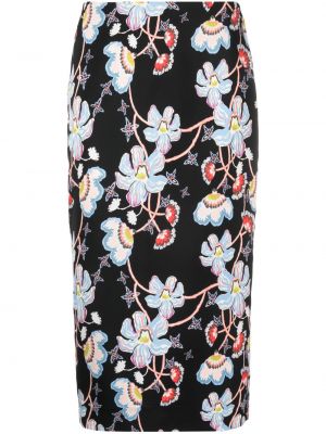 Květinové pouzdrová sukně s potiskem Dvf Diane Von Furstenberg černé